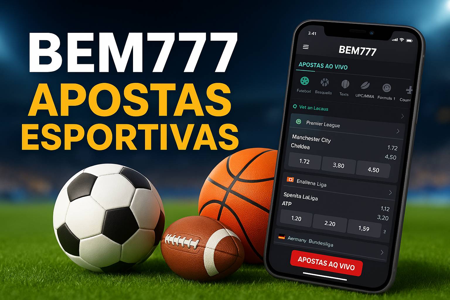 Apostas esportivas no cassino online BEM777