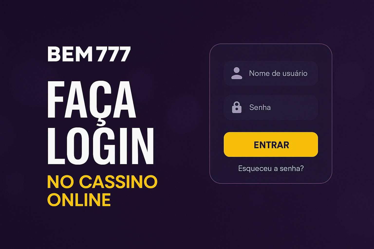 Login no Cassino BEM777