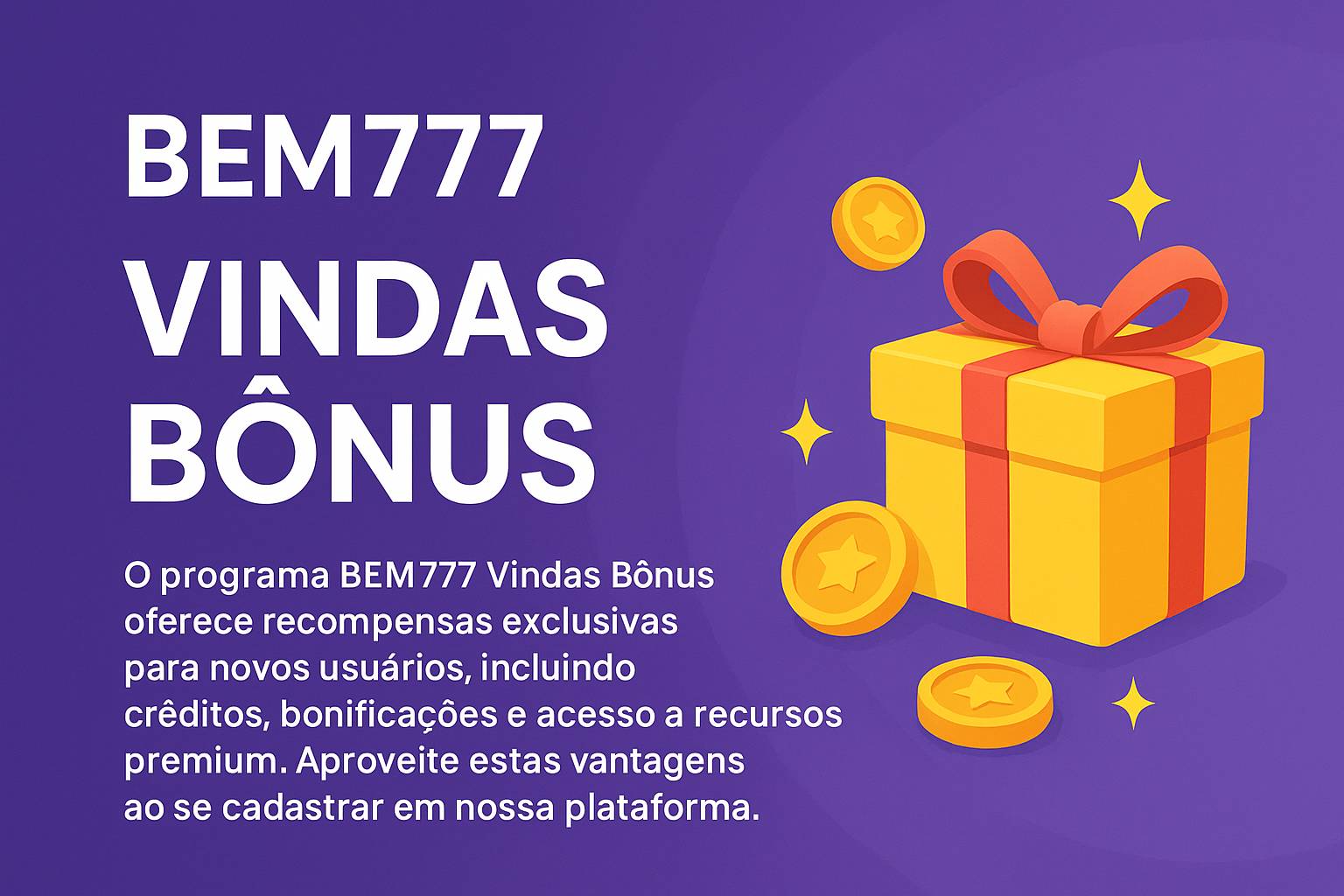 Criar uma nova Conta no plataforma BEM777